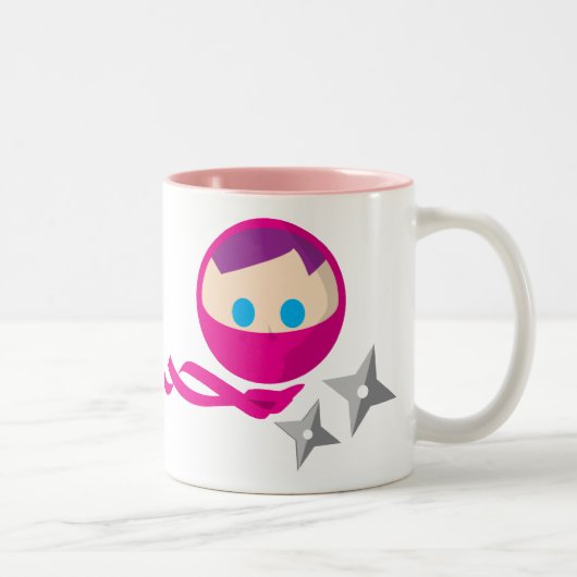 2 Couleurs Tasse rose de Ninja (Droit)