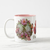 2 Couleurs Tasse rose de paix (Gauche)