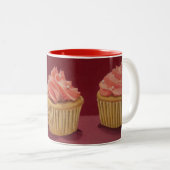 2 Couleurs Tasse rose de petits gâteaux (Devant droit)