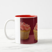 2 Couleurs Tasse rose de petits gâteaux (Gauche)