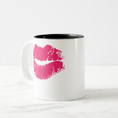 2 Couleurs Tasse rose de rouge à lèvres (Devant gauche)