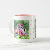2 Couleurs Tasse rose de tigre (Devant gauche)