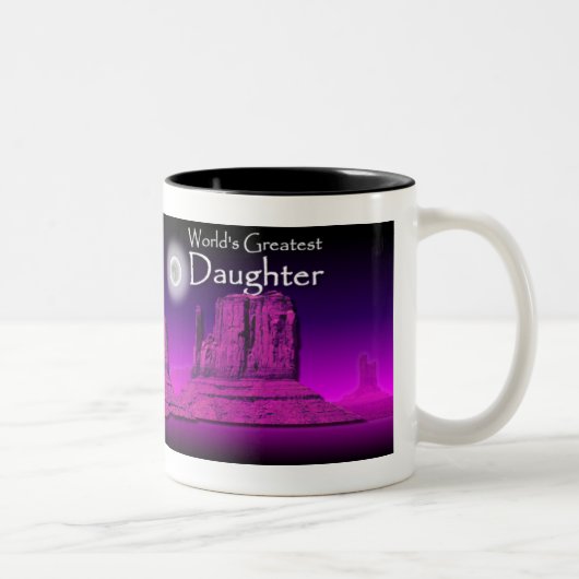 2 Couleurs Tasse rose des mains affectueuses de la fille (Droit)