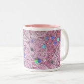 2 Couleurs Tasse rose scintillante (Devant droit)