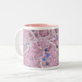 2 Couleurs Tasse rose scintillante (Devant gauche)