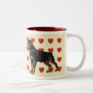 2 Couleurs Tasse - rottweilers d'amour d'I