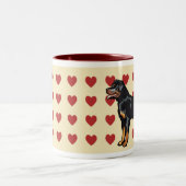 2 Couleurs Tasse - rottweilers d'amour d'I (Centre)