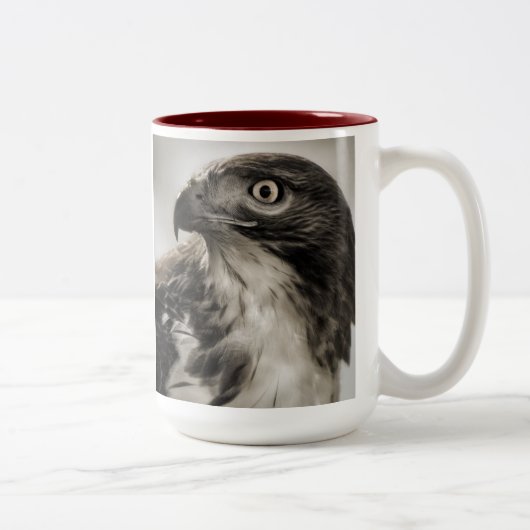 2 Couleurs tasse Rouge-coupée la queue de faucon (Droit)