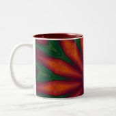 2 Couleurs Tasse rouge de fleur (Gauche)