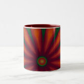 2 Couleurs Tasse rouge de fleur (Centre)