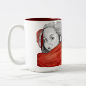 2 Couleurs Tasse rouge de la fille 1 (Gauche)