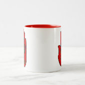 2 Couleurs Tasse rouge de main d'Ulster-Ecossais (Centre)