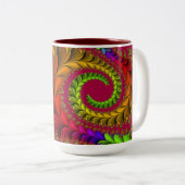 2 Couleurs Tasse rouge de motif de conception (Devant droit)