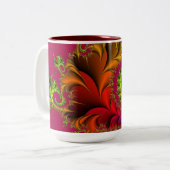 2 Couleurs Tasse rouge de motif de conception (Devant gauche)
