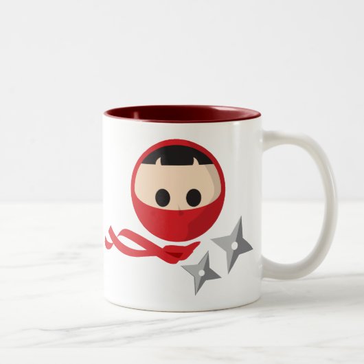 2 Couleurs Tasse rouge de Ninja (Droit)