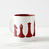 2 Couleurs Tasse rouge de pions (Devant gauche)
