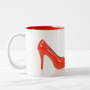 2 Couleurs Tasse rouge de talons hauts avec la couleur