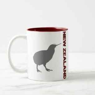 2 Couleurs Tasse rouge de tasse de café de sonnerie de kiwi