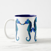 2 Couleurs Tasse rouge d'hippocampes de museau (Gauche)