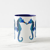 2 Couleurs Tasse rouge d'hippocampes de museau (Centre)