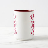 2 Couleurs Tasse rouge du logo 15oz de RGCA (Centre)