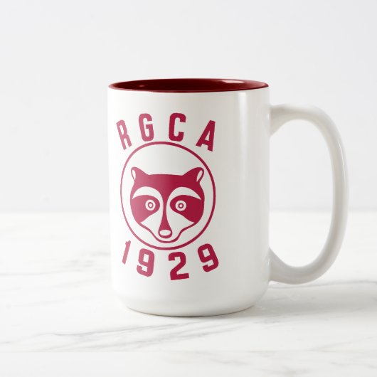 2 Couleurs Tasse rouge du logo 15oz de RGCA (Droit)