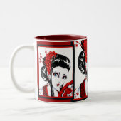 2 Couleurs Tasse rouge et noire (Gauche)