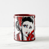 2 Couleurs Tasse rouge et noire (Centre)