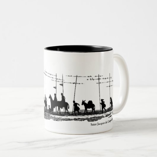 2 Couleurs Tasse Saint Jacques de Compostelle Chemin (Devant droit)