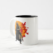 2 Couleurs Tasse samouraï de guerrier (Devant gauche)