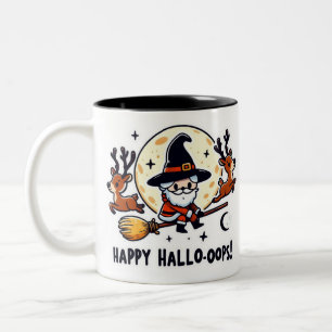 2 Couleurs Tasse Santa Witch Broom Ride – Halloween-Noël