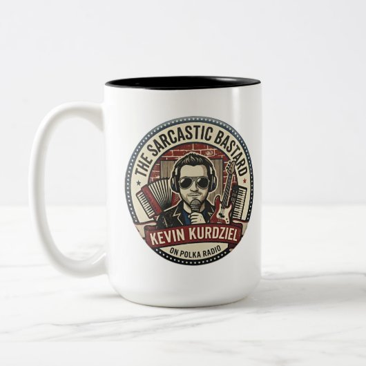 2 Couleurs Tasse Sarcastique Bâtard (Gauche)
