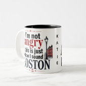 2 Couleurs Tasse sarcastique de Boston (Devant gauche)