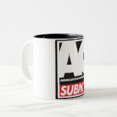2 Couleurs Tasse satisfaite associée de 2-Ton (Devant gauche)