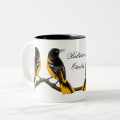 2 Couleurs Tasse sauvage d'oiseaux de Baltimore Orioles (Devant gauche)