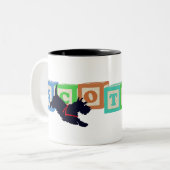 2 Couleurs Tasse Scottie Blocks (Devant gauche)