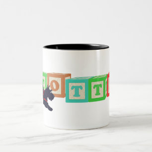 2 Couleurs Tasse Scottie Blocks