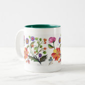 2 Couleurs Tasse sensible de fleur (Devant gauche)
