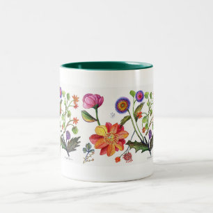 2 Couleurs Tasse sensible de fleur