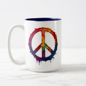 2 Couleurs Tasse signe de paix coloré (Gauche)