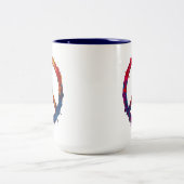 2 Couleurs Tasse signe de paix coloré (Centre)