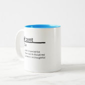2 Couleurs Tasse Signification du Nom Vincent | Nom de Garçon (Devant gauche)