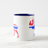 2 Couleurs Tasse silhouette de l'élan abstrait avec Co drapea (Centre)