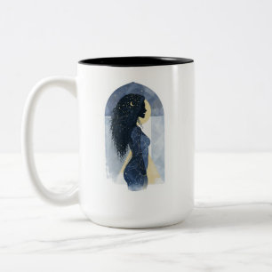 2 Couleurs Tasse Silhouette Lunaire Céleste Moderne