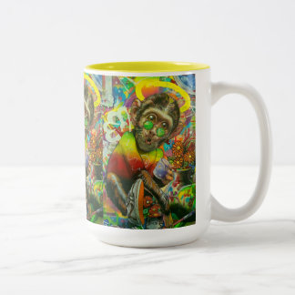 2 Couleurs tasse singe