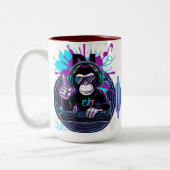 2 Couleurs Tasse Singe Funky (Gauche)