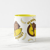 2 Couleurs Tasse somnolente de singe (Centre)