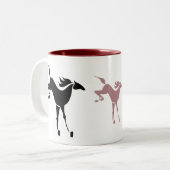 2 Couleurs tasse s'opposante de cheval (Devant gauche)