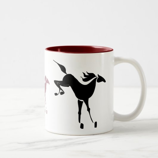 2 Couleurs tasse s'opposante de cheval (Droit)