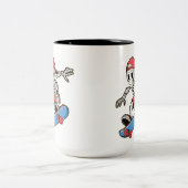 2 Couleurs Tasse squelette de skateboard (Centre)